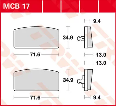 TRW LUCAS Bremsbelagsatz Allround MCB017