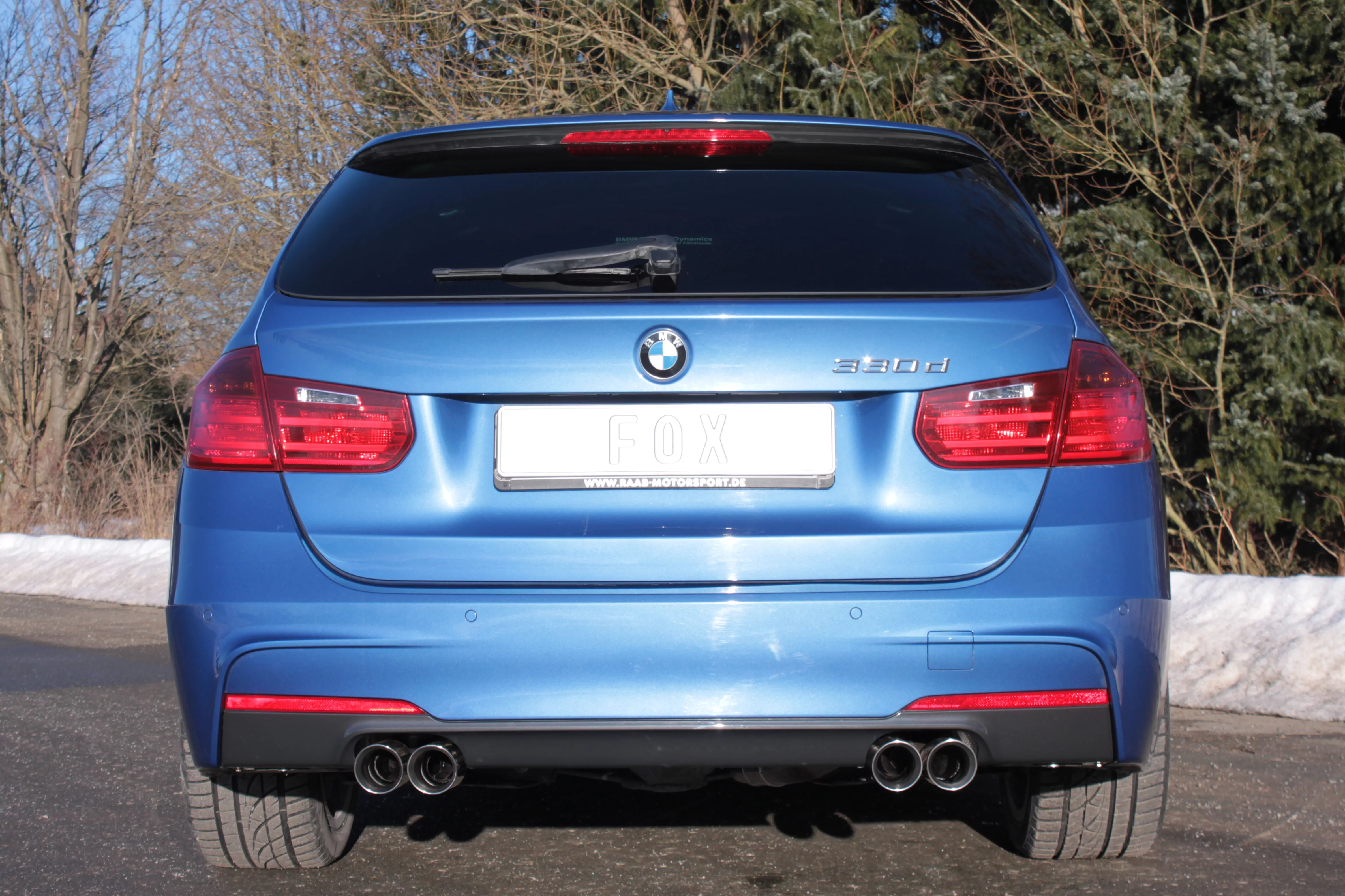 BMW F30/31 - 330d  Endschalldämpfer quer Ausgang rechts/links - 2x76 Typ 25 rechts/links