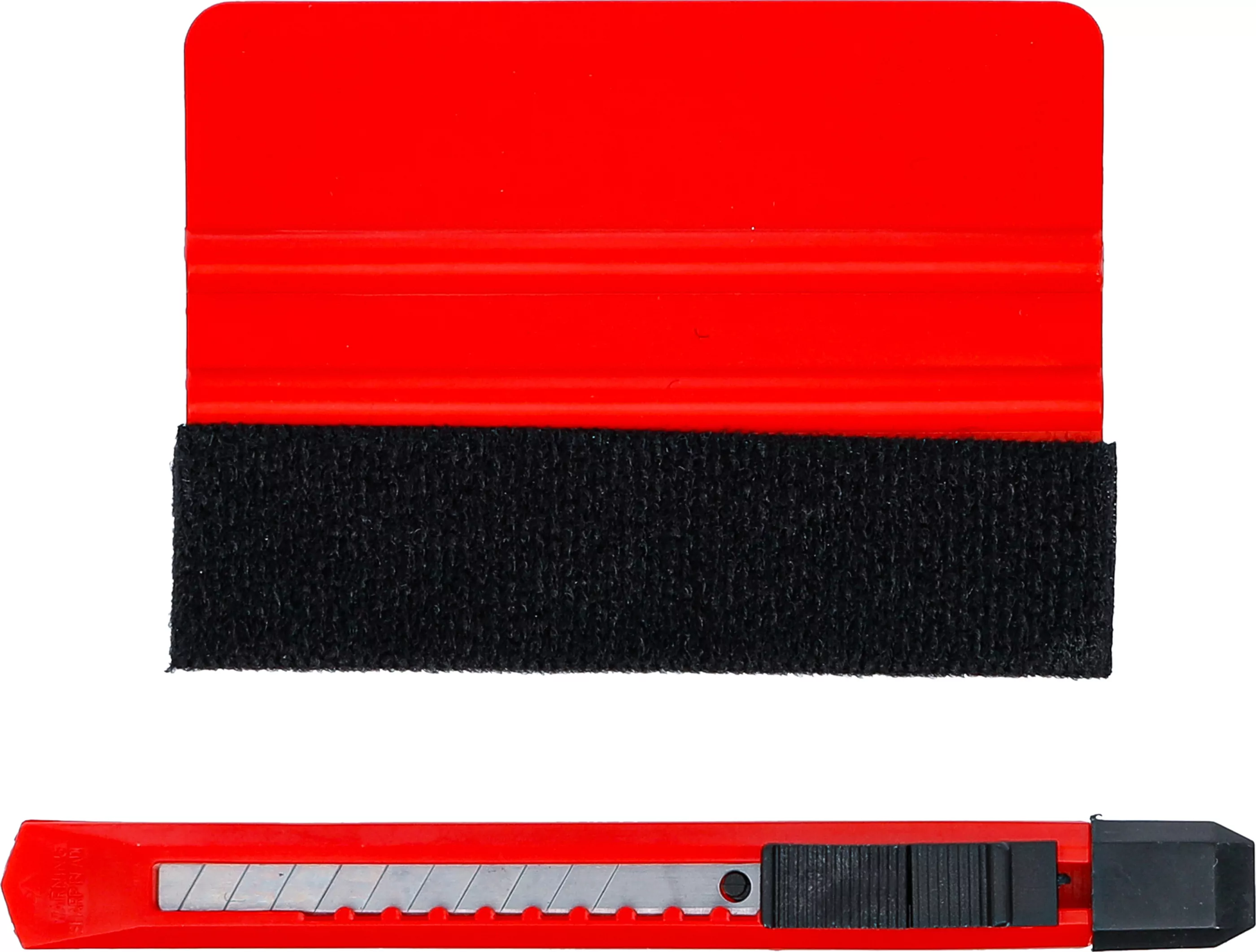 Kunststoff-Rakel-Satz | für Folien | mit Filzkante | 2-tlg.
