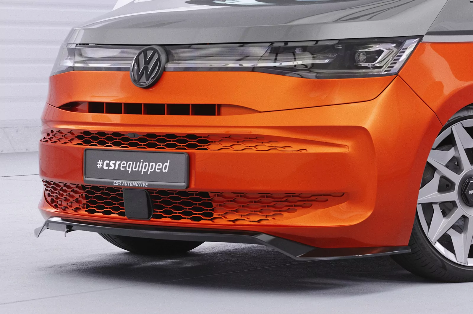 Cup-Spoilerlippe mit ABE für VW T7 CSL640 Schwarz Strukturiert