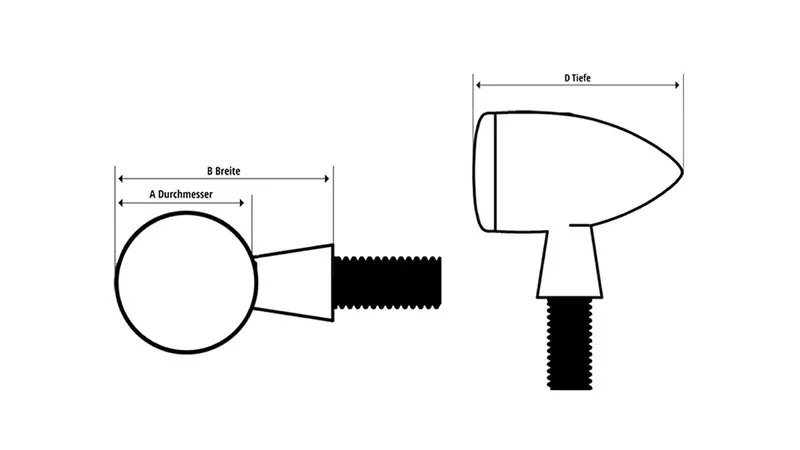 HIGHSIDER LED-Rücklicht MONO BULLET LONG E-geprüft