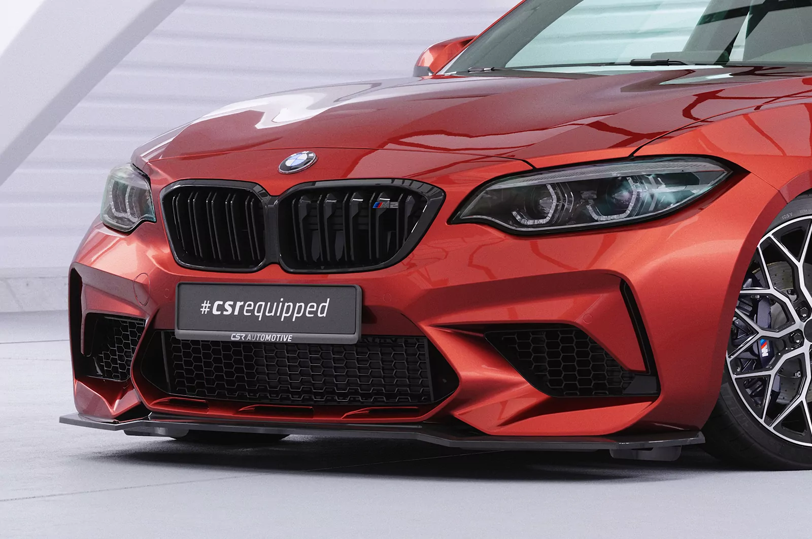 Cup-Spoilerlippe mit ABE für BMW M2 Competition (F87) CSL540 Schwarz Strukturiert
