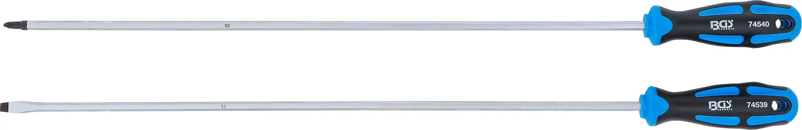 Schraubendreher-Satz | extra lang | Schlitz, Kreuzschlitz PH | 2-tlg.