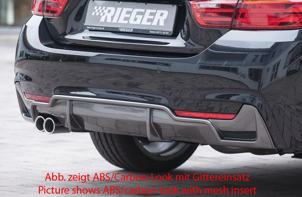 Rieger Heckeinsatz für BMW 4er F36  (3C) | Gran Coupé (5-tür.) 05.14-06.15 (bis Facelift) nur für M-Paket-Heckschürze