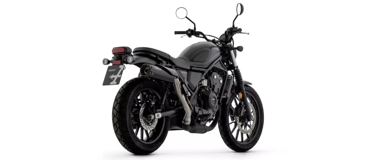 ARROW Rebel Edelstahl Schwarz HONDA CL 500 23-