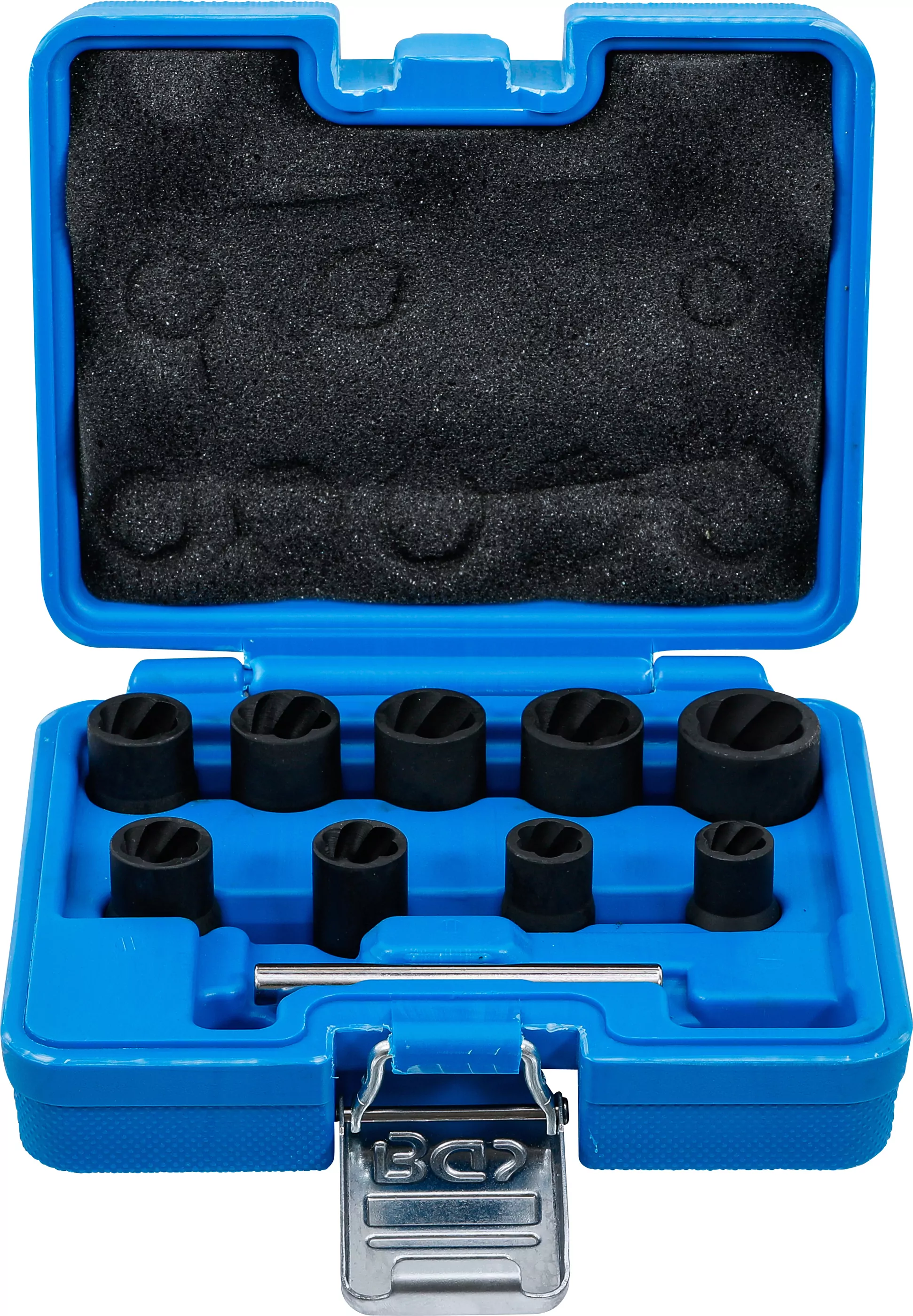 Spiral-Profil-Steckschlüssel-Satz / Schraubenausdreher | Antrieb Innenvierkant 10 mm (3/8") | SW 10 - 19 mm | 10-tlg.
