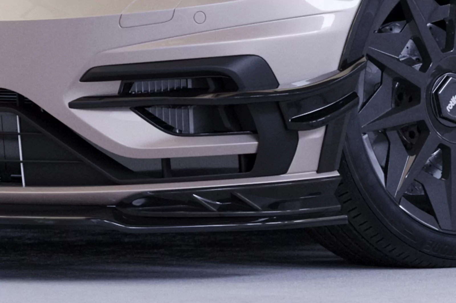 Performance Flaps für VW Golf 7 (Typ AU) R FP019 Schwarz Strukturiert