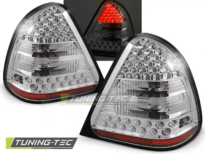 Led Tail Lights Chrome Fits Mercedes W202 C-klasa 06.93-06.00