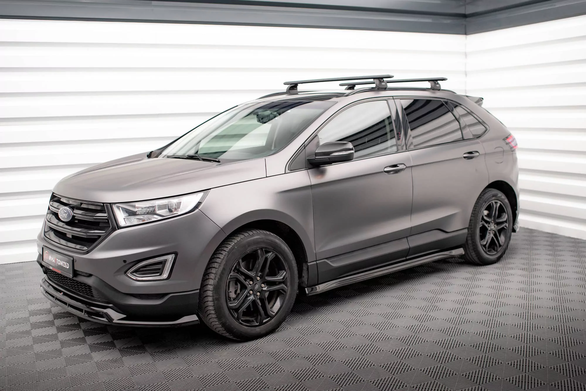 Seitenschweller Ansatz Für Ford Edge Mk2 Schwarz Hochglanz