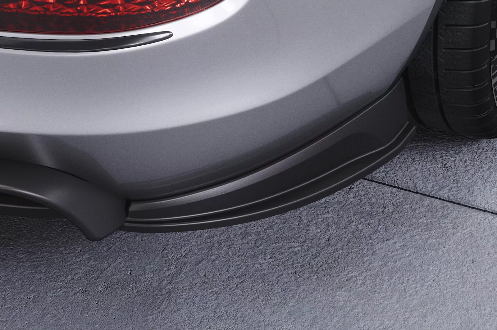 Heckansatz für Opel Astra J Sports Tourer HA424 Schwarz Strukturiert