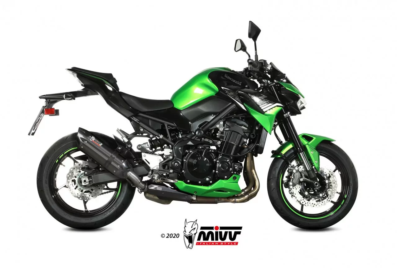 MIVV Suono Edelstahl Schwarz Kawasaki Z 900 20-22
