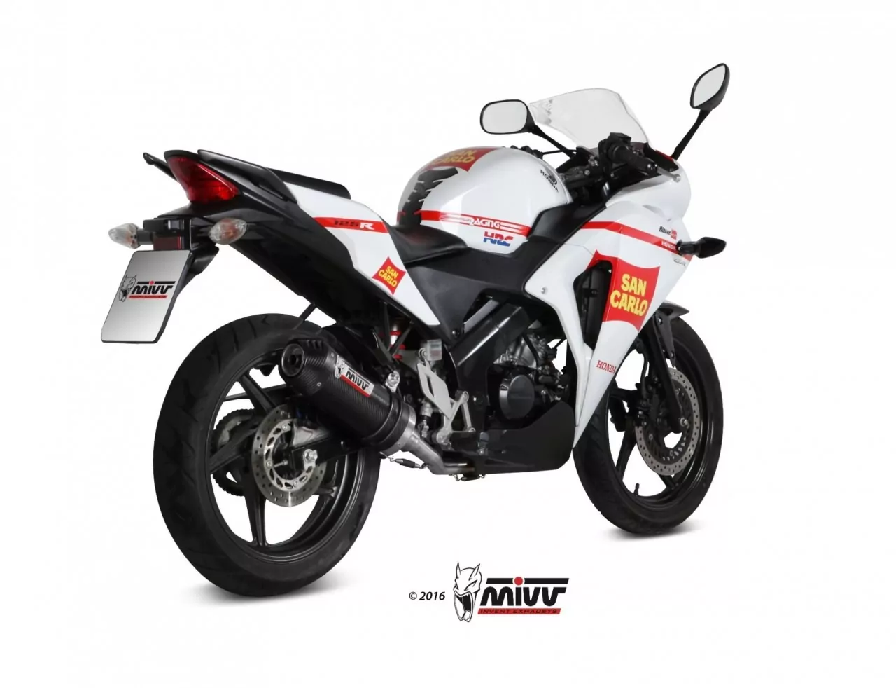 MIVV Komplettanlage Oval Carbon Honda CBR 125 R 11-