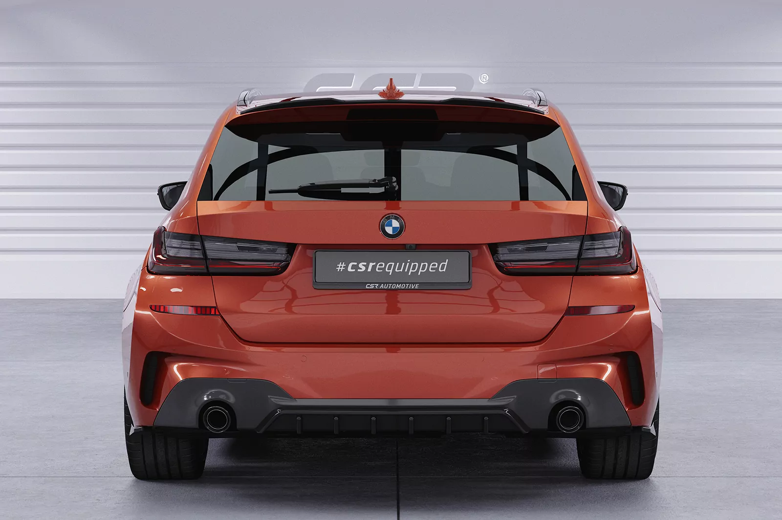 Heckflügel mit ABE für BMW 3er G21 Touring HF112 Schwarz Strukturiert