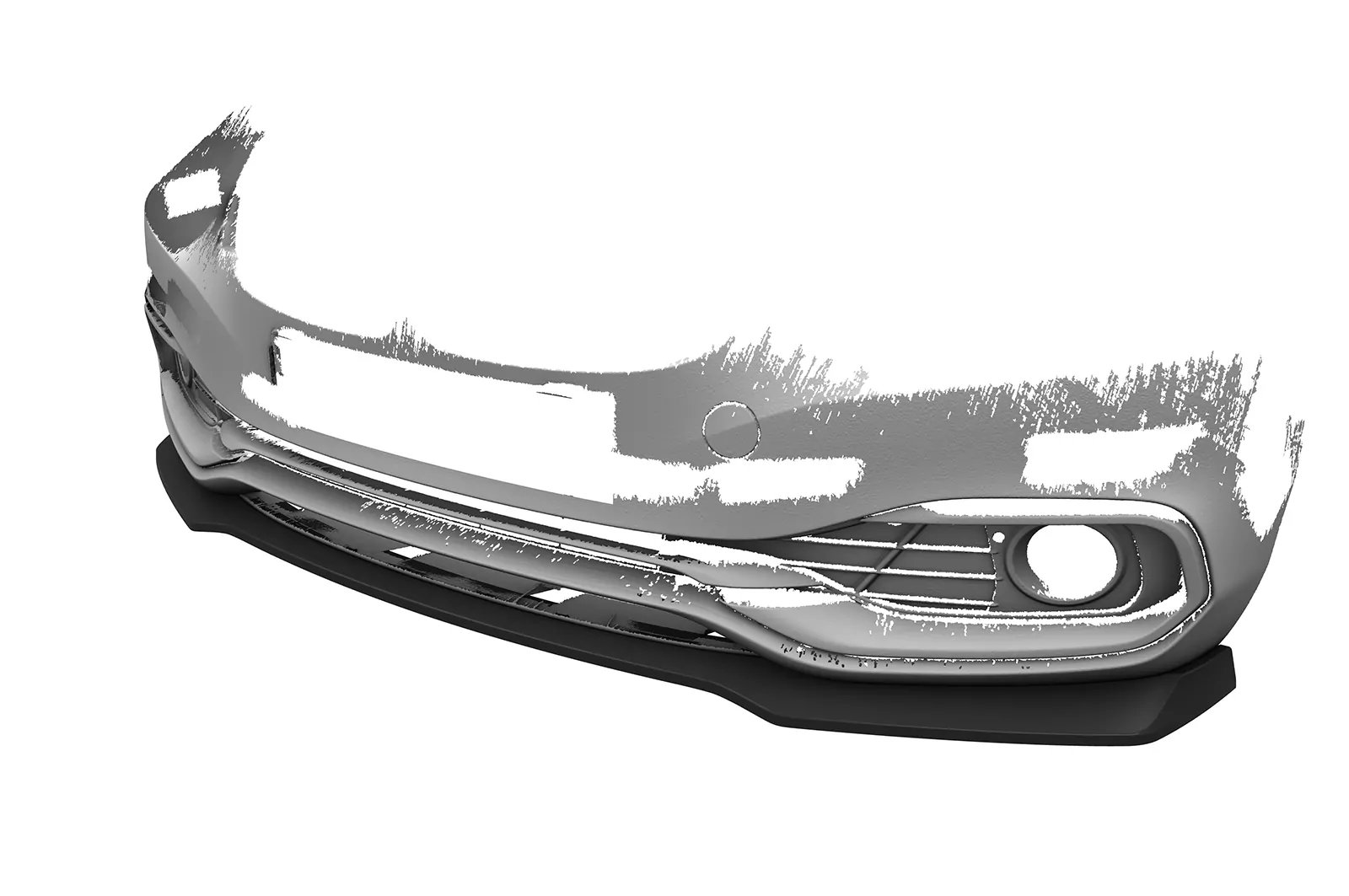 Cup-Spoilerlippe mit ABE für BMW 4er F36 Gran Coupe CSL781 Schwarz Strukturiert