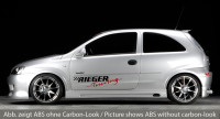 Rieger Seitenschweller links carbon look für Opel Corsa C 3-tür. 06.03- (ab Facelift) Ausführung: Schwarz matt