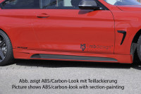 Rieger Seitenschweller links carbon look für BMW 4er F32 (3C) Coupé (3-tür.) 07.15- (ab Facelift Ausführung: Schwarz matt