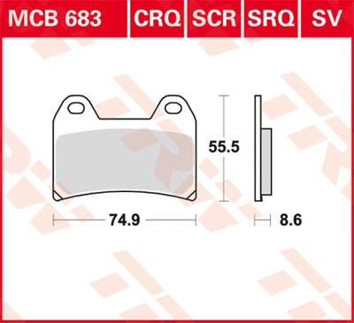 Scheibenbremsbeläge MCB683SV