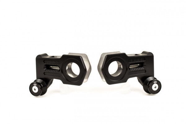 GILLES Achsblock Kettenspanner passend für Ducati Scrambler 800 & 1100 schwarz-matt