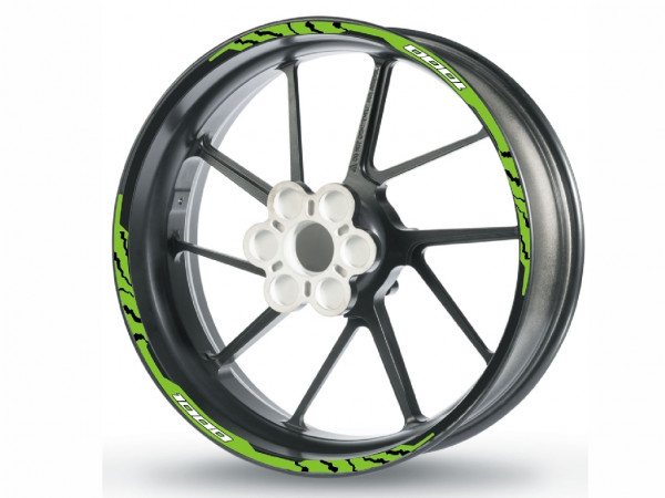 Felgenrandaufkleber TBRACE passend für 1000 ccm grün