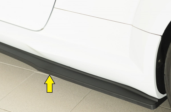 Rieger Seitenschweller links ansatz (ca. 19mm) matt schwarz für Audi TT (8J-FV/8S) Roadster 09.18- (
