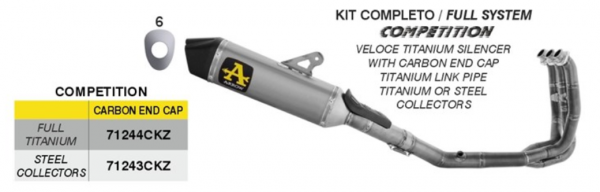 ARROW VELOCE Komplettanlage passend für Triumph Daytona 660 (2024/2025)