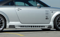 Rieger Seitenschweller links matt schwarz für Audi TT (8N) Roadster 98-03