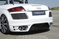 Rieger Heckschürze carbon look für Audi TT (8J) Roadster 09.06- Ausführung: Schwarz matt