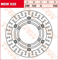 Bremsscheibe schwimmend MSW235 passend für Yamaha Bremsscheibe schwimmend MSW235 passend für Yamaha