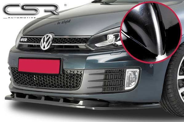 Cup-Spoilerlippe glänzend mit ABE für VW Golf 6 GTI GTD Glossy Schwarz CSL007-G