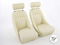 FK Oldtimersitze Set Montgomery Vollschalensitze im Retro-Look beige FK Oldtimersitze Set Montgomery Vollschalensitze im Retro-Look beige
