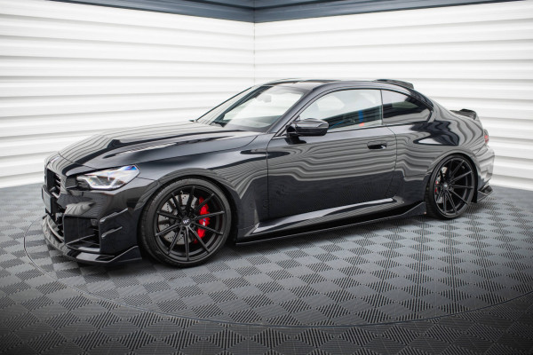 Seitenschweller Ansatz Für V.4 BMW M2 G87 Schwarz Hochglanz