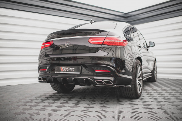 Diffusor Heck Ansatz Für Mercedes-Benz GLE Coupe 63 AMG C292 Schwarz Hochglanz