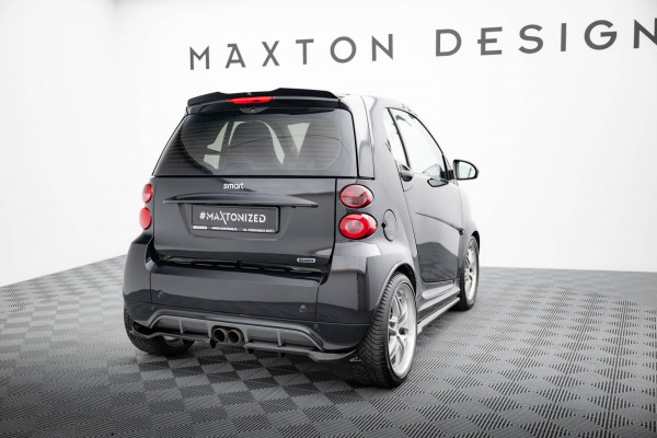 Mittlerer Cup Diffusor DTM Look Heck Ansatz Für Brabus Smart Fortwo C451 Facelift Schwarz Hochglanz
