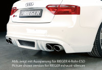 Rieger Heckschürzenansatz matt schwarz für Audi A5 (B8/B81) Sportback 06.07-07.11 (bis Facelift) Ausführung: Schwarz matt