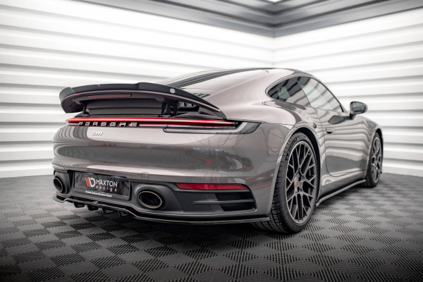 Mittlerer Cup Diffusor DTM Look Heck Ansatz Für Porsche 911 Carrera 4S 992 Schwarz Hochglanz