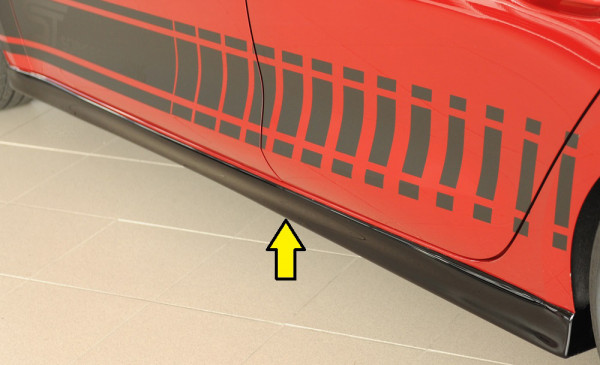 Rieger Seitenschweller links (XS) glanz schwarz für Seat Leon (KL) 5-tür. (ST/Sportstourer) 04.20-