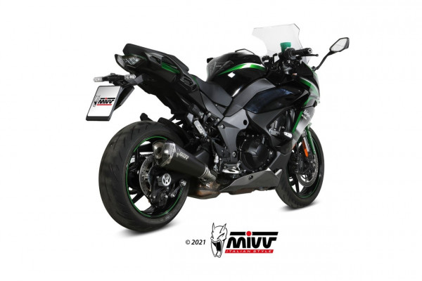MIVV Delta Race Edelstahl Schwarz passend für Kawasaki Ninja 1000 SX/Tourer 20-23