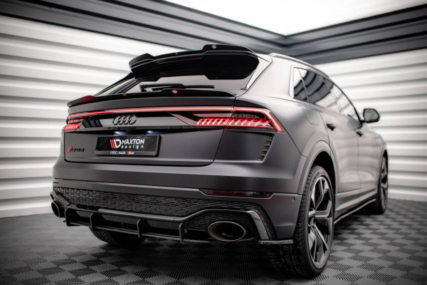 Heck Ansatz Flaps Diffusor Für Audi RSQ8 Mk1 Schwarz Hochglanz