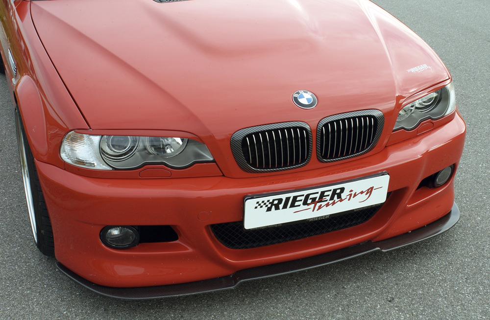 Rieger Spoilerschwert carbon look für BMW 3er E46 Coupé 02.02- (ab  Facelift), Frontansätze, Aerodynamik, Auto Tuning