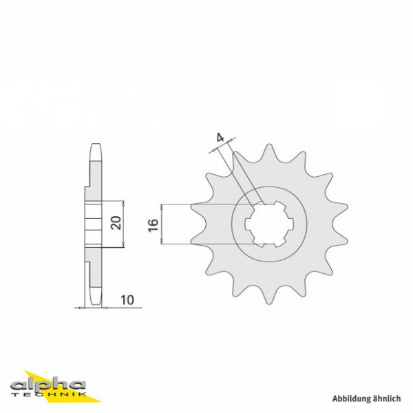 Ritzel 14 Zähne Teilung 428