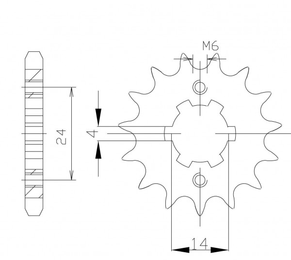 Ritzel 12 Zähne Teilung 420 passend für Aprilia RS4 50