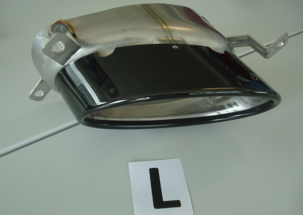 Endrohrblende links, schwarz, 185x120mm oval für Audi A4 (B8/B81) Lim. 01.12- (ab Facelift)