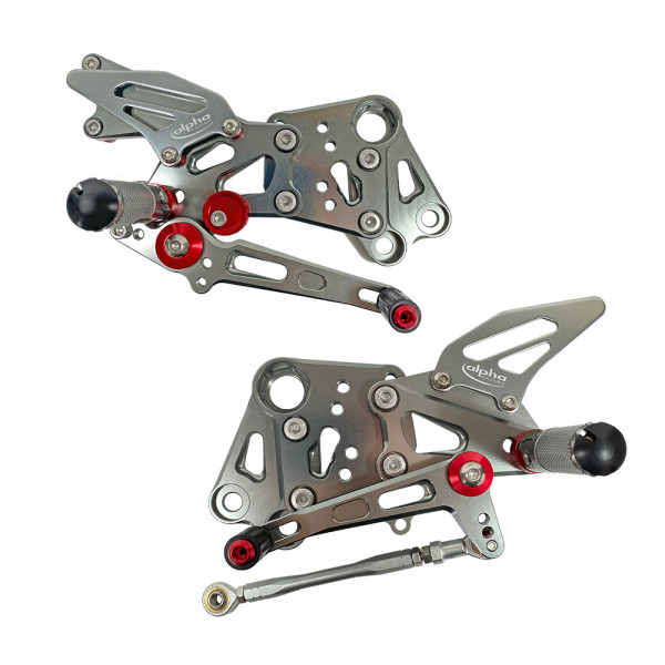 TRACK Fußrastenanlage titanfarben passend für KTM RC390 2014- ABE