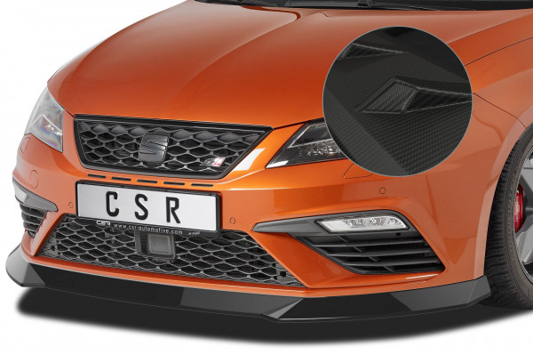 Cup-Spoilerlippe mit ABE für Seat Leon III (Typ 5F) Cupra/FR CSL411-M Carbon Look Matt