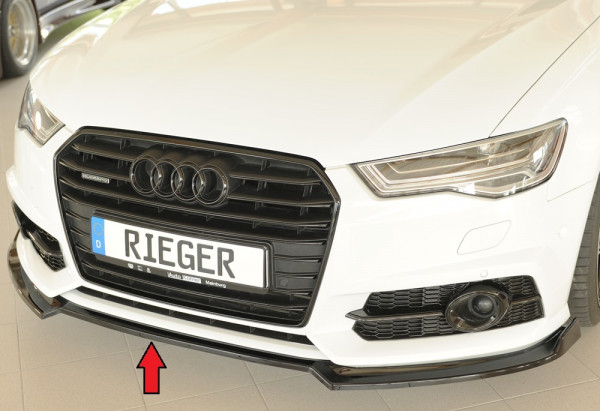 Rieger Spoilerschwert glanz schwarz für Audi A6 S6 (4G/C7) Avant 09.14- (ab Facelift)