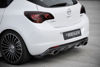 Rieger Heckeinsatz carbon look für Opel Astra J Schrägheck 11.08-09.12 (bis Facelift) Ausführung: Schwarz matt