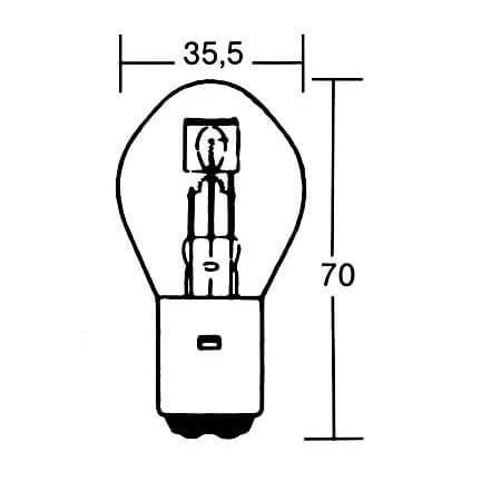 S2 Glühlampe 12V 35/35W BA20D E-geprüft