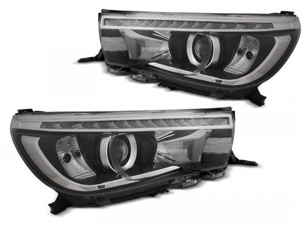Scheinwerfer Toyota Hilux 16-LED-Projektor True DRL Black