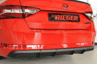 Rieger Heckeinsatz matt schwarz für Skoda Superb III (3T/3V) Combi 11.18-07.19 (bis Facelift 2) Ausführung: Schwarz matt