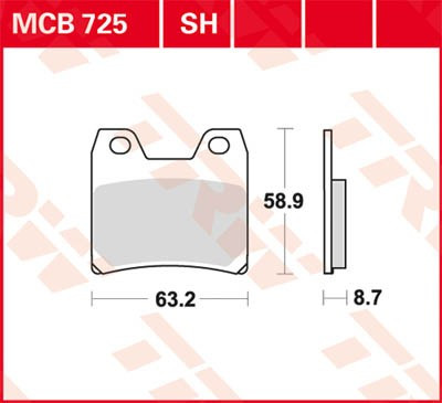 Scheibenbremsbeläge MCB725SH